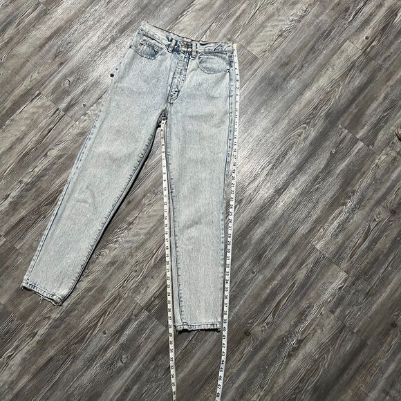 Jordache Basics 90s Acid Wash Jeans 11/12 (27x28.5) Made in Hong Kong - Picture 9 of 10